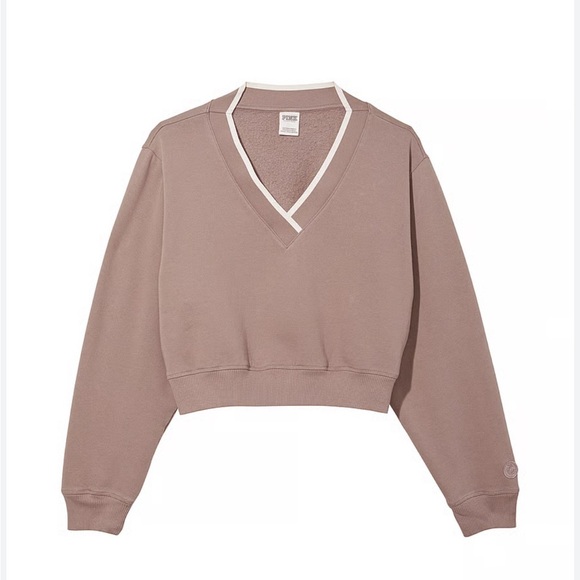 PINK Premium Fleece V-Neck Pullover - Picture 4 of 7